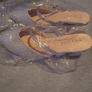 Silver wedding shoes